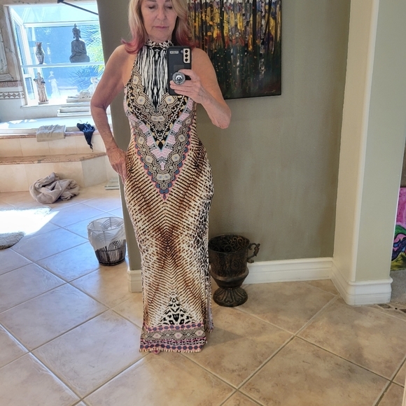 Abstract print long dress - Picture 5 of 6